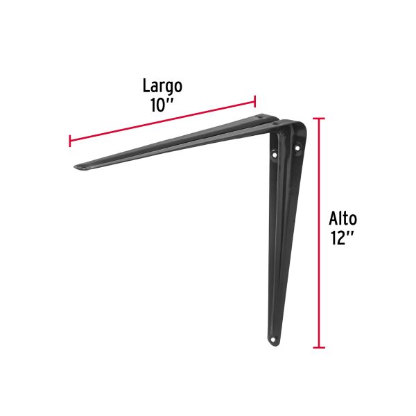 44013 - Ménsula de acero gris 10 x 12', Fiero