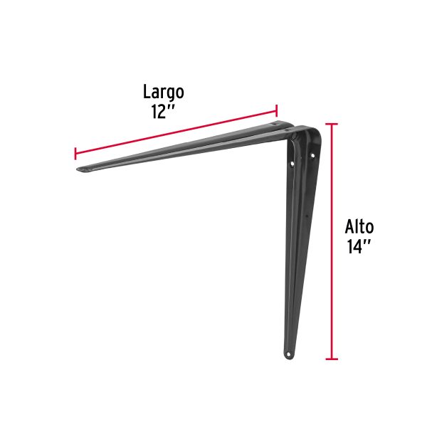 44015 - Ménsula de acero gris 12 x 14', Fiero