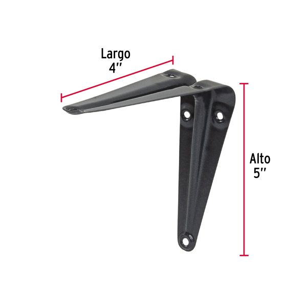 44001 - Ménsula de acero gris 4 x 5', Fiero