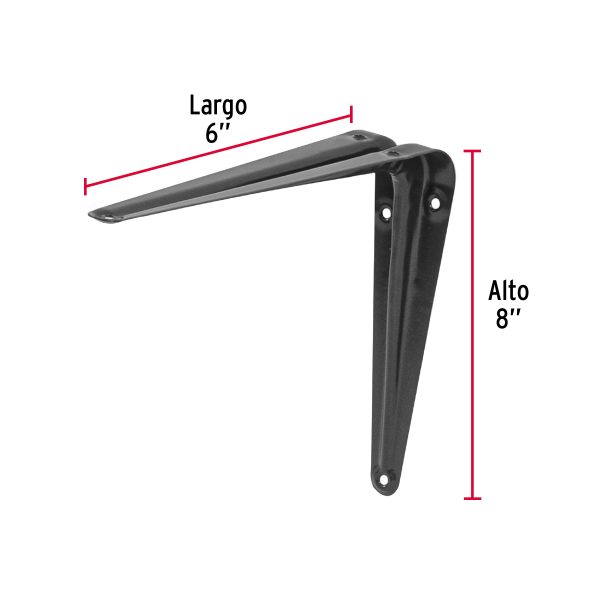 44007 - Ménsula de acero gris 6 x 8', Fiero
