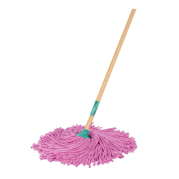 57047 - Trapeador de microfibra española, bastón de 120 cm, KLINTEK