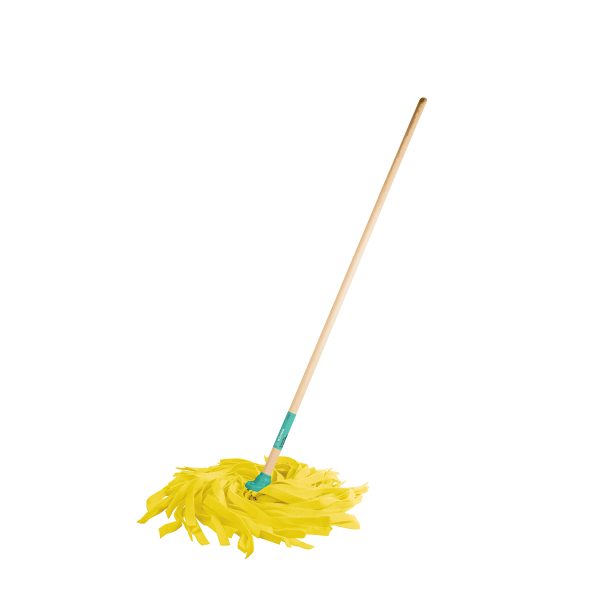 57075 - Trapeador de microfibra lisa, bastón de 120 cm, KLINTEK