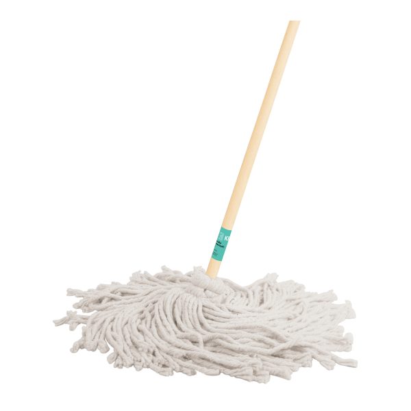 57061 - Trapeador tipo mechudo, 450 g con bastón de 120 cm, KLINTEK