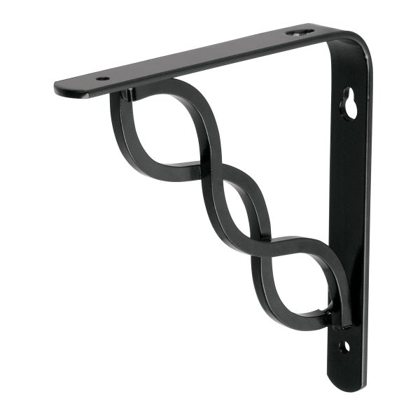 47700 - Ménsula reforzada negra 6 x 6' diseño trenza, Fiero