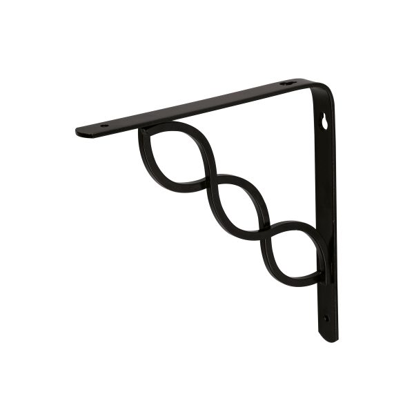 47701 - Ménsula reforzada negra 8 x 8' diseño trenza, Fiero