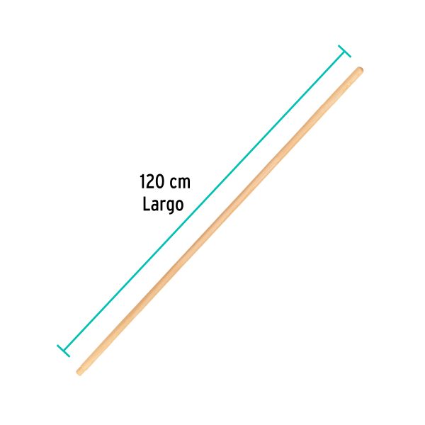 55982 - Bastón de madera de 48' para escobas de limpieza, KLINTEK