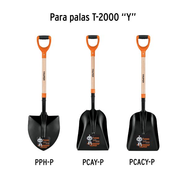 15901 - Mango de reposición para pala T-2000, puño offset 'Y', 26'