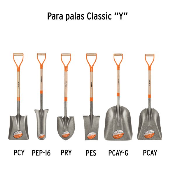 15900 - Mango de reposición para pala Classic, puño 'Y', 27', Truper