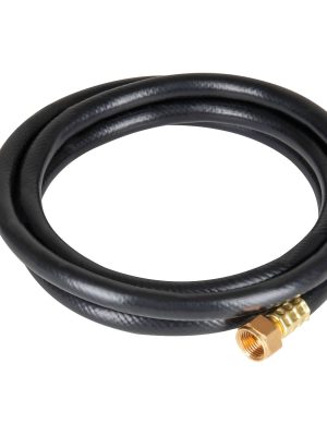 40074 - Manguera para gas, PVC negra, 3/8'x1 m, c/conexión, Foset