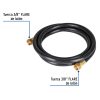 40074 - Manguera para gas, PVC negra, 3/8'x1 m, c/conexión, Foset