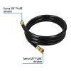 40076 - Manguera para gas, PVC negra, 3/8'x2 m, c/conexión, Foset