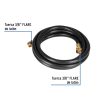 40077 - Manguera para gas, PVC negra, 3/8'x3 m, c/conexión, Foset