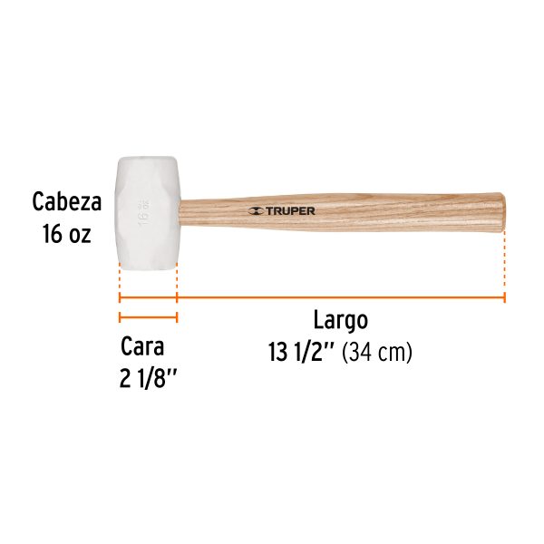 16931 - Mazo de hule 16 oz, Truper