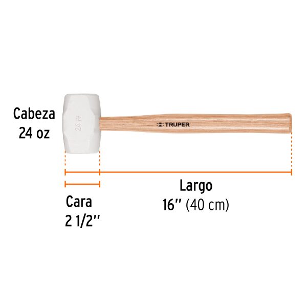 16932 - Mazo de hule 24 oz, Truper