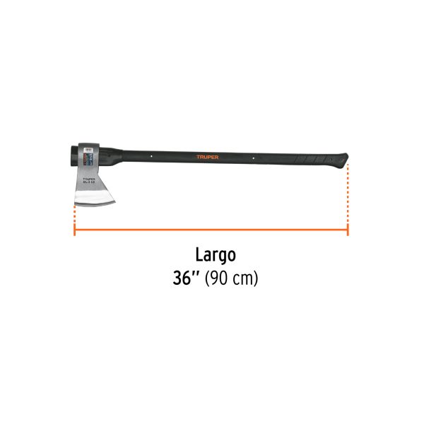 14970 - Hacha media labor 3-1/2 lb, mango de fibra de vidrio 36'