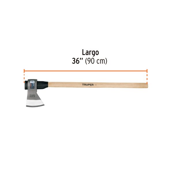 102983 - Hacha media labor 3-1/2 lb, mango de madera 36', TRUPER