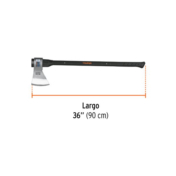14974 - Hacha media labor 4-1/2 lb, mango fibra de vidrio 36',TRUPER