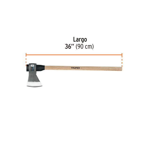102985 - Hacha media labor 4-1/2 lb, mango de madera 36', TRUPER