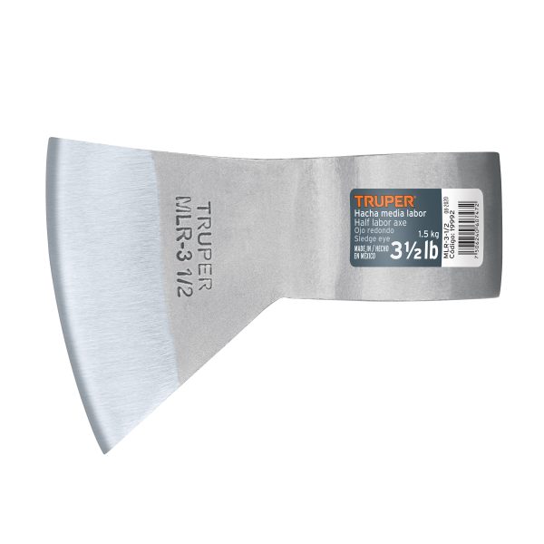 19992 - Hacha media labor ojo redondo 3-1/2 lb sin mango, TRUPER