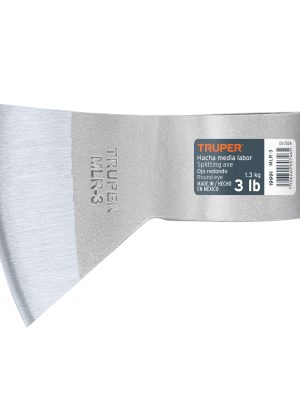 19991 - Hacha media labor ojo redondo 3 lb sin mango, TRUPER