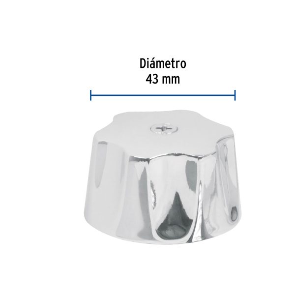 49051 - Maneral hexagonal metálico para lavabo y fregadero, Basic