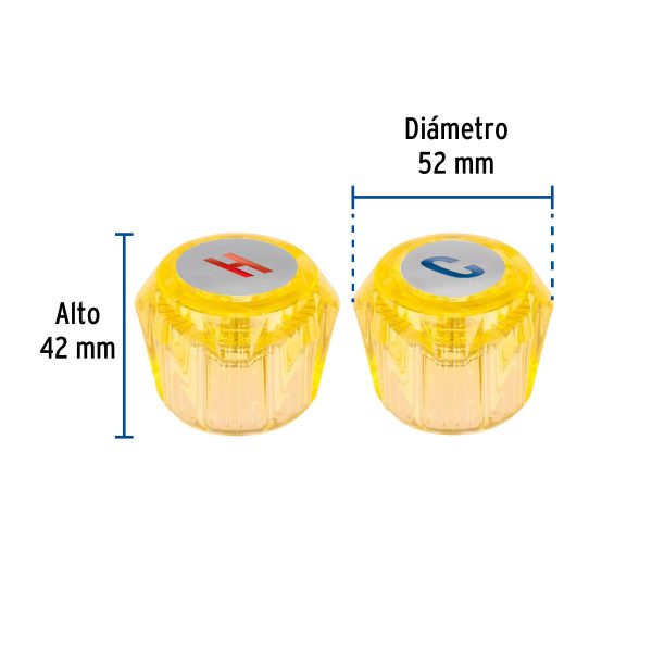 MM-200AFC2.jpg 49457 - Juego 2 manerales acrílico ámbar p/lavabo y fregadero, Basic