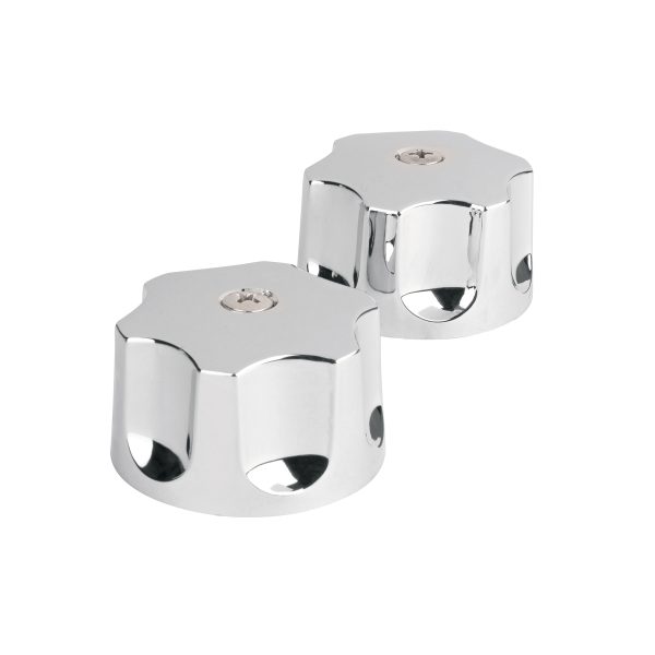 49389 - Juego de manerales hex de ABS p/lav-fregadero, cromo, Basic