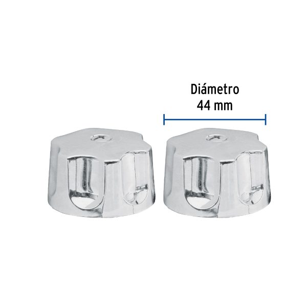 49389 - Juego de manerales hex de ABS p/lav-fregadero, cromo, Basic