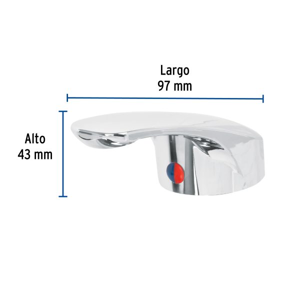 49387 - Maneral de palanca p/monomando lavabo MP-420, cromo, Basic