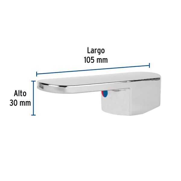 46721 - Maneral plano para monomando de lavabo, cromo, Basic