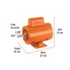 102301 - Motor eléctrico monofásico de 1/4 HP, baja velocidad, Truper