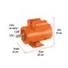 102304 - Motor eléctrico monofásico de 3/4 HP, baja velocidad, Truper