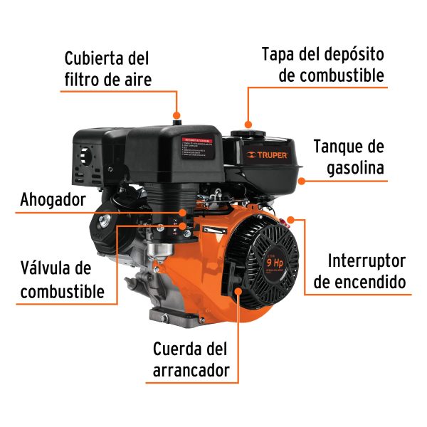 101328 - Motor a gasolina 9 HP, Truper