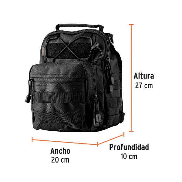 67022 - Mochila táctica multiusos negra, Truper
