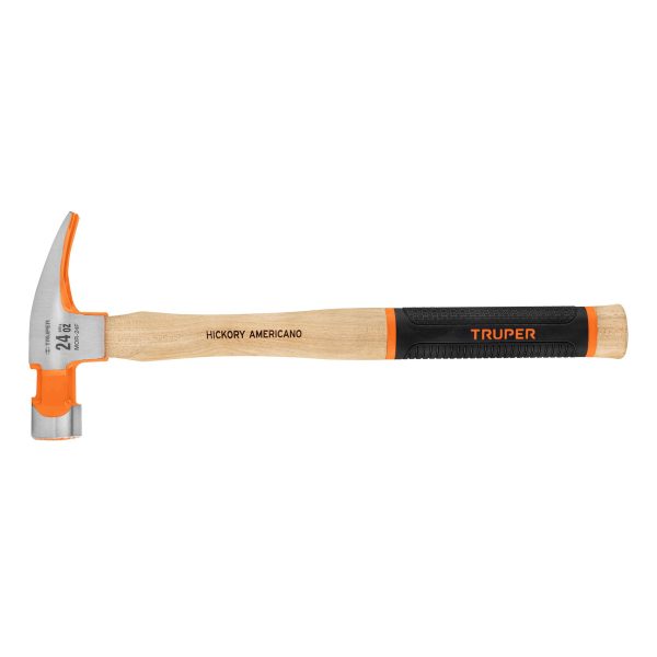16662 - Martillo pulido 24 oz uña recta, boca fresada, Truper Grip