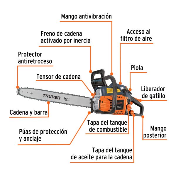 MOT-3816FC1.jpg 16296 - Motosierra 38 cc a gasolina con barra de 16', Truper