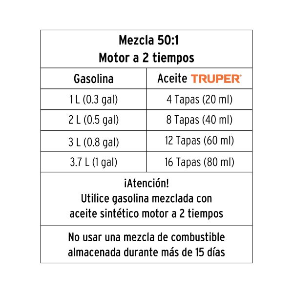 16620 - Motosierra 45 cc a gasolina con barra de 16', Truper
