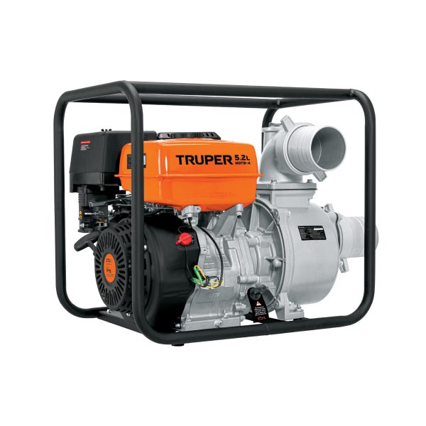 17118 - Motobomba autocebante 4'x4', gasolina 9HP, agrícola, TRUPER