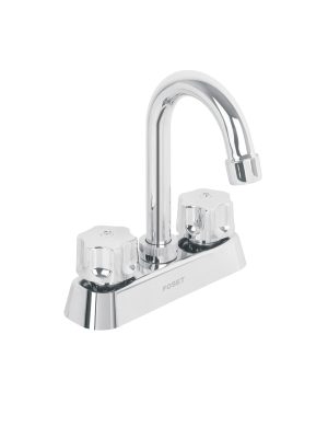 49288 - Mezcladora 4' lavabo, ABS, cuello bar, hexagonal, BASIC