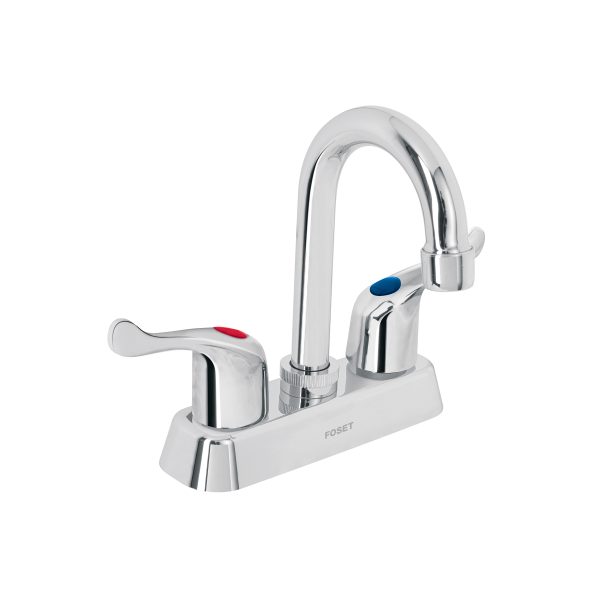 45513 - Mezcladora 4' lavabo, ABS, cuello bar, palanca, BASIC