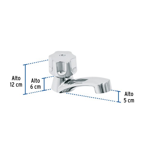 49309 - Llave individual lavabo, ABS, hexagonal, BASIC