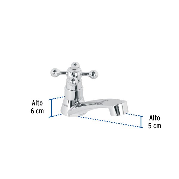 48383 - Llave individual lavabo, ABS, cruceta, BASIC
