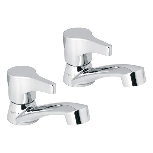 48382 - Juego llaves individuales lavabo, ABS, palanca, BASIC