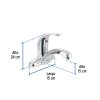 48191 - Monomando lavabo, ABS, nariz curva, BASIC