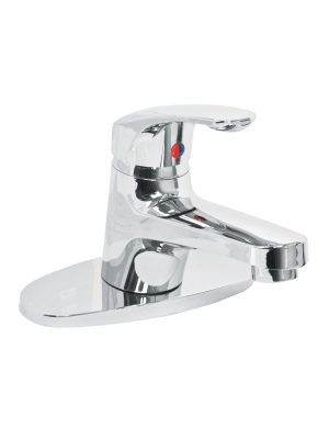 49550 - Monomando lavabo, ABS, nariz recta, con cubierta, BASIC