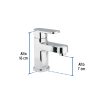 48192 - Monomando lavabo, ABS, nariz recta, BASIC