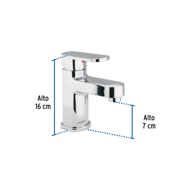 48192 - Monomando lavabo, ABS, nariz recta, BASIC