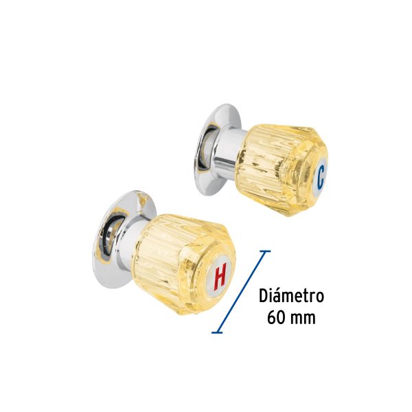 MR-200AFC2.jpg 49462 - Juego de 2 manerales acrílico ámbar para regadera, Basic