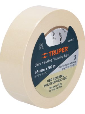 MSK-1-1-2D1.jpg 12592 - Cinta masking tape de 1-1/2' x 50 m, Truper