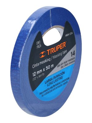MSK-1-2AD1.jpg 12620 - Cinta masking tape azul de 1/2' x 50 m para pintor, Truper